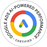 AI-Powered Performance Ads Certification badge, Google Skillshop